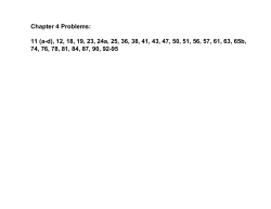 Chapter 4 Lecture Notes