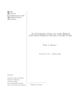 An Introduction to the Birch and Swinnerton