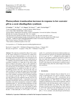 Photosynthate translocation increases in response