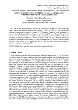 DO PROFITABILITY AND SIZE AFFECT FINANCIAL LEVERAGE OF