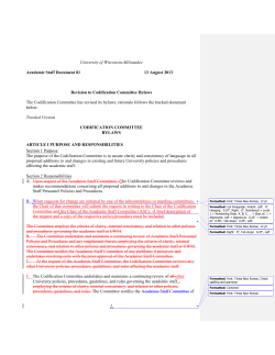 AS Doc 81 Revision to Codification Committee Bylaws