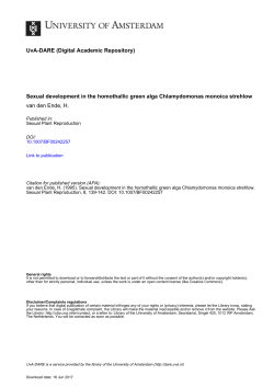 Sexual development in the homothallic green alga - UvA-DARE