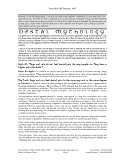 Dental Myths about Pain and your Pet