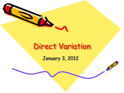 Direct Variation - White Plains Public Schools