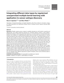 Integrating different data types by regularized