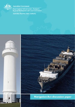 Navigation Act discussion paper - Maritime Law Association of