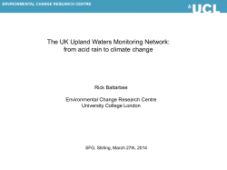 The UK Upland Waters Monitoring Network: from acid rain to climate