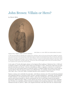John Brown: Villain or Hero? - Mercer Island School District