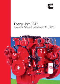 Every&trade; Job. ISB - Cummins Engines
