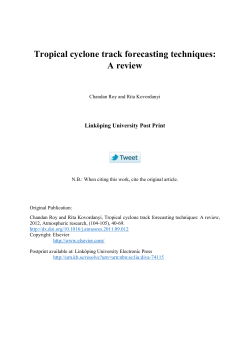 Tropical cyclone track forecasting techniques: A review