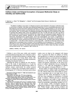 Caffeine Intake and Delayed Conception: A European Multicenter