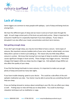 Lack of sleep - Epilepsy Scotland