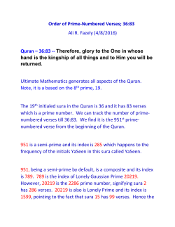 Prime-Numbered Verse 36:83