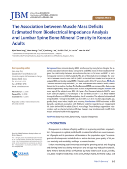 The Association between Muscle Mass Deficits Estimated from
