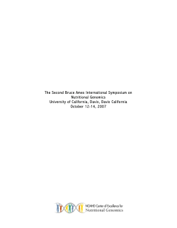 The Second Bruce Ames International Symposium on Nutritional