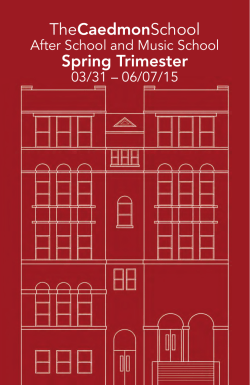 TheCaedmonSchool Spring Trimester