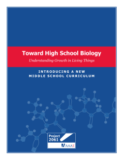 Toward High School Biology