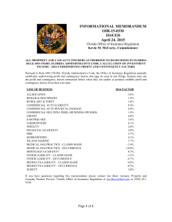 INFORMATIONAL MEMORANDUM OIR-15