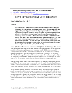 3. Don`t Let Locusts Eat Your Blessings!