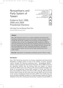 Nonpartisans and Party System of Taiwan