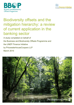 Biodiversity offsets and the mitigation hierarchy: a review