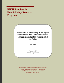 The Politics of Food Safety in the Age of Global Trade