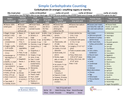 Simple Carbohydrate Counting