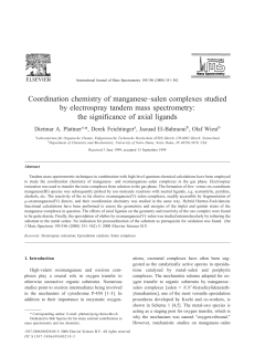 Coordination chemistry of manganese&ndash;salen complexes studied by
