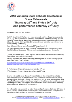 State School Spectacular Final Rehearsal