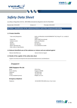 Safety Data Sheet - VWR International