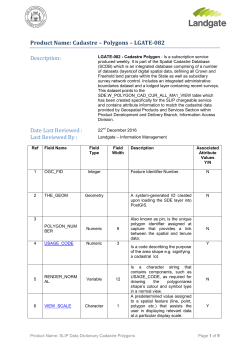 Product Name: Cadastre &ndash; Polygons &ndash; LGATE