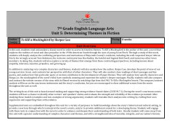 Unit 7.5: Determining Themes in Fiction