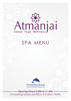 SPA MENU - Atmanjai