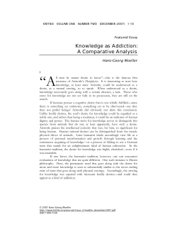 Knowledge as Addiction: A Comparative Analysis