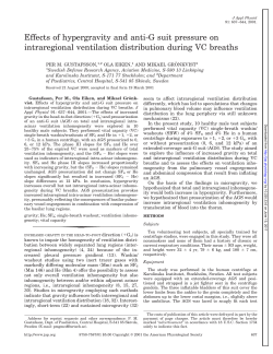 Effects of hypergravity and anti-G suit pressure on intraregional