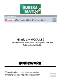 Grade 1 &bull; MODULE 2