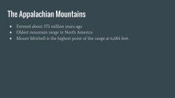 The Appalachian Mountains