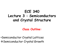 ECE 440 Lecture 2 : Semiconductors and Crystal Structure