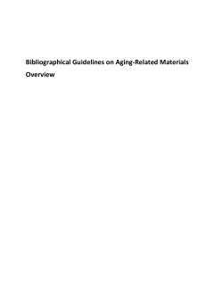 Bibliographical Guidelines on Aging