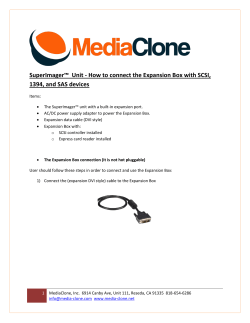 SuperImager&trade; Unit - How to connect the Expansion