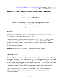 Microstructural Study of Heat Treated Chromium Alloyed Grey Cast