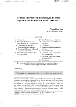Conflict, International Response, and Forced Migration in Sub
