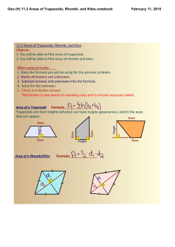 11.2 Areas of Trapezoids, Rhombi, and Kites.notebook