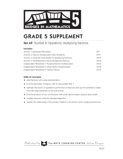 grade 5 supplement - The Math Learning Center Catalog