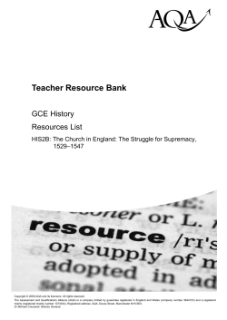 HIS2B - The Church in England