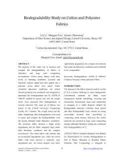 Biodegradability Study on Cotton and Polyester Fabrics