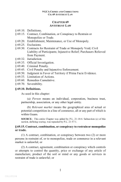 Chapter 69: Antitrust Law