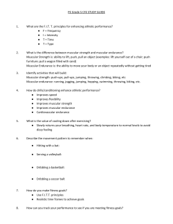 CFE 5th grade PE study guide