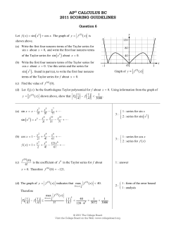 ap&reg; calculus bc 2011 scoring guidelines - AP Central