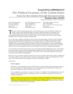 The Political Economy of the United States